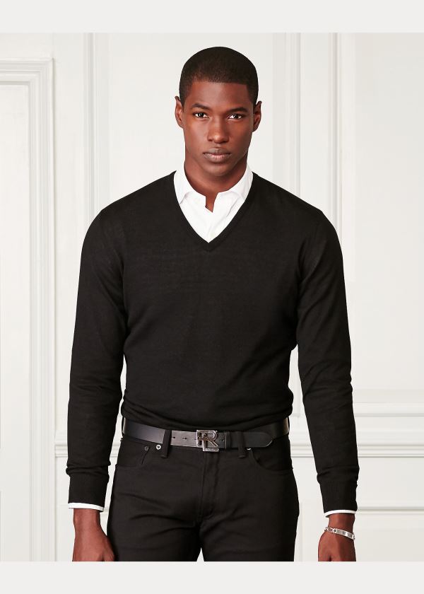 Ralph Lauren RL Vachetta Læder Belt Černé | a2FgWXd0