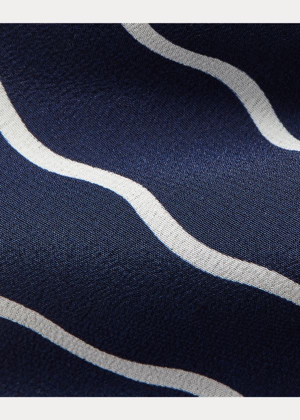 Ralph Lauren RL Waves Silk Tie Tmavě Blankyt | 6df7hfiu