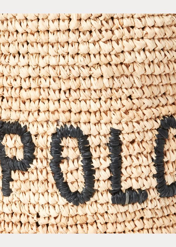 Ralph Lauren Raffia Mini Bucket Bag Světle Hnědé | fqCPbW0H