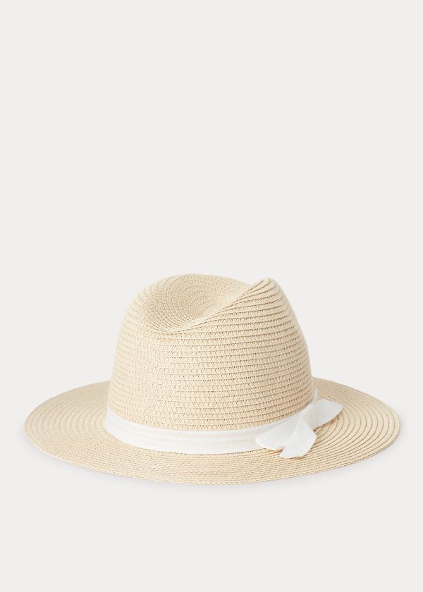 Ralph Lauren Raffia Sun Hat Bílé Krém | 6EhrQy3h