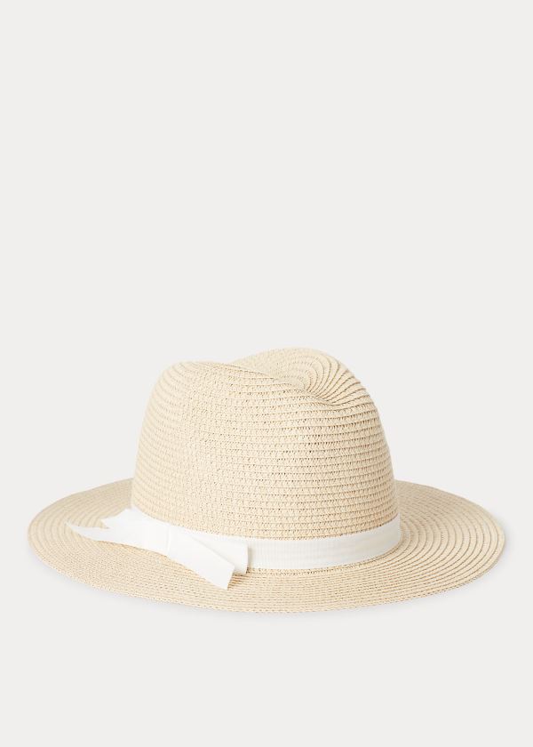 Ralph Lauren Raffia Sun Hat Bílé Krém | 6EhrQy3h