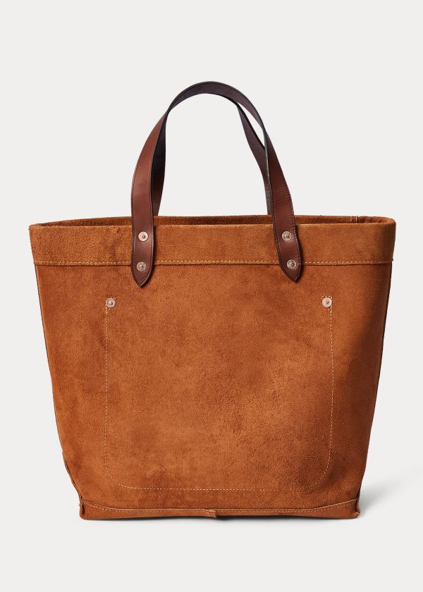 Ralph Lauren Ranch Semišové Tote Hnědé | bmDOAGat