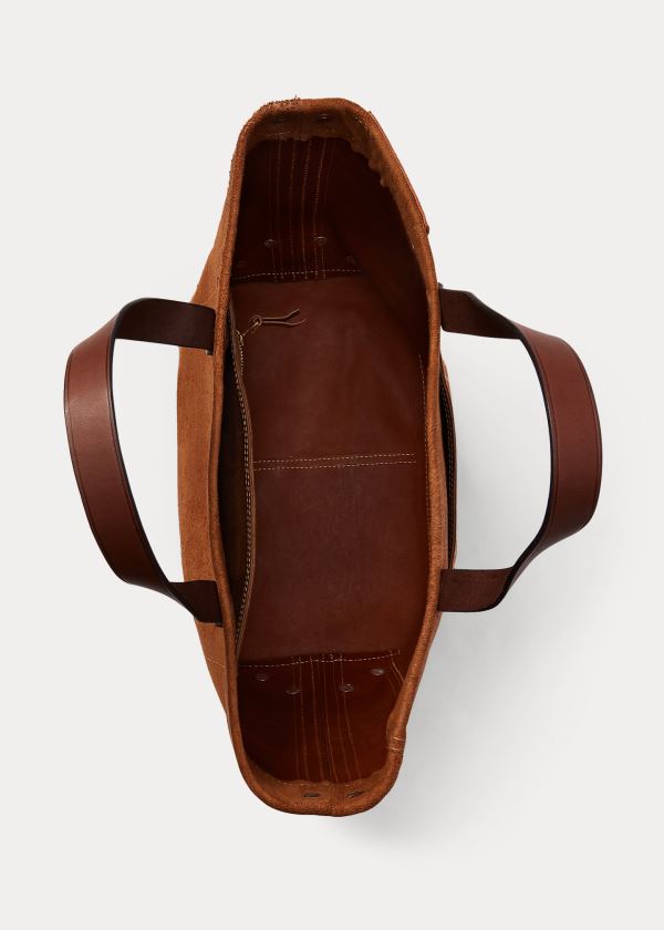 Ralph Lauren Ranch Semišové Tote Hnědé | bmDOAGat