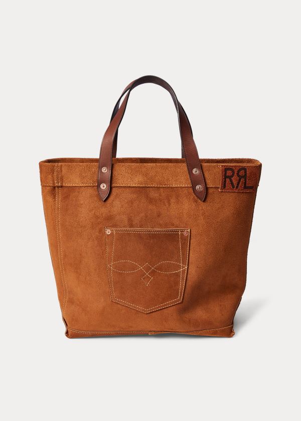 Ralph Lauren Ranch Semišové Tote Hnědé | bmDOAGat