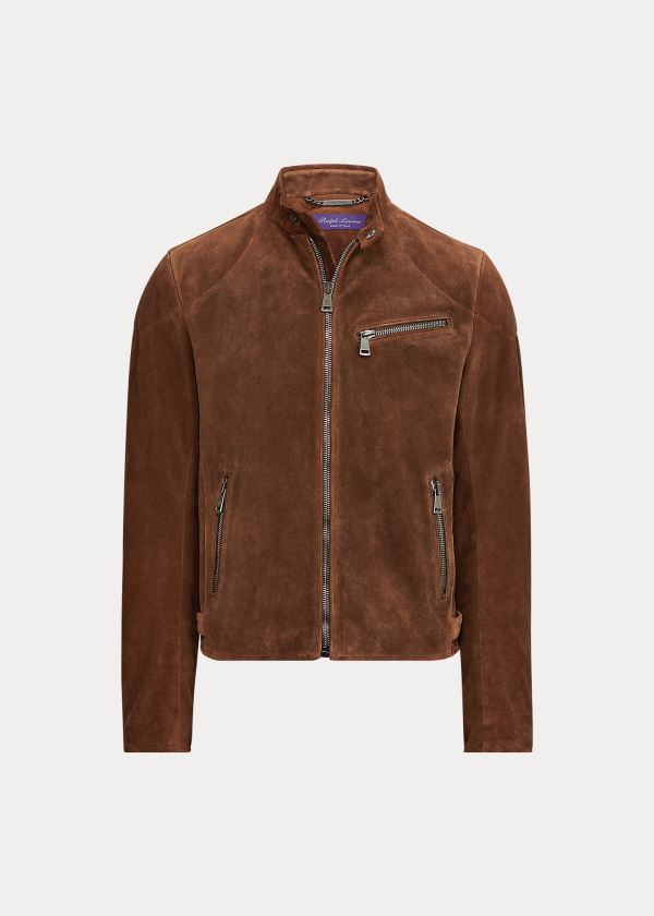 Ralph Lauren Randall Semišové Cyklistické Jacket Hnědé | TTML05MT