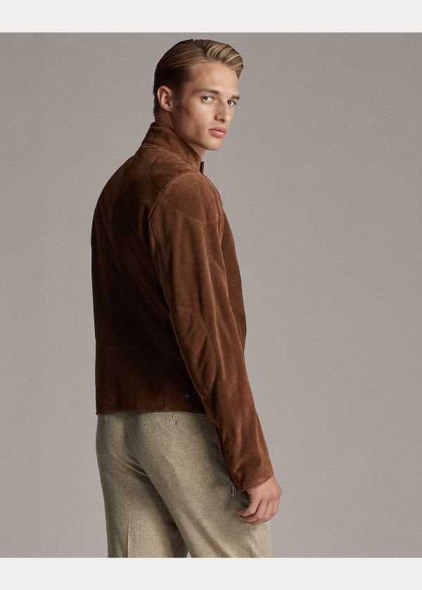 Ralph Lauren Randall Semišové Cyklistické Jacket Hnědé | TTML05MT
