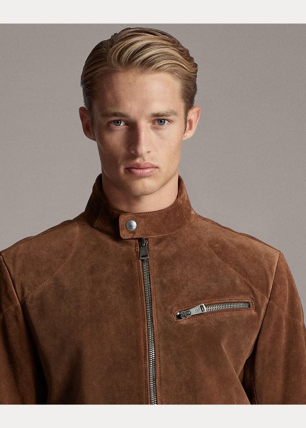 Ralph Lauren Randall Semišové Cyklistické Jacket Hnědé | TTML05MT