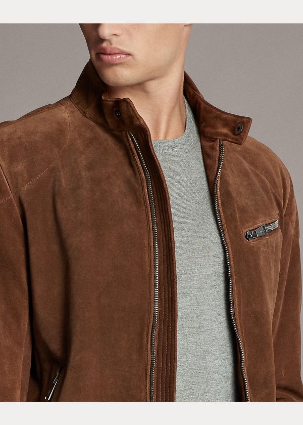 Ralph Lauren Randall Semišové Cyklistické Jacket Hnědé | TTML05MT