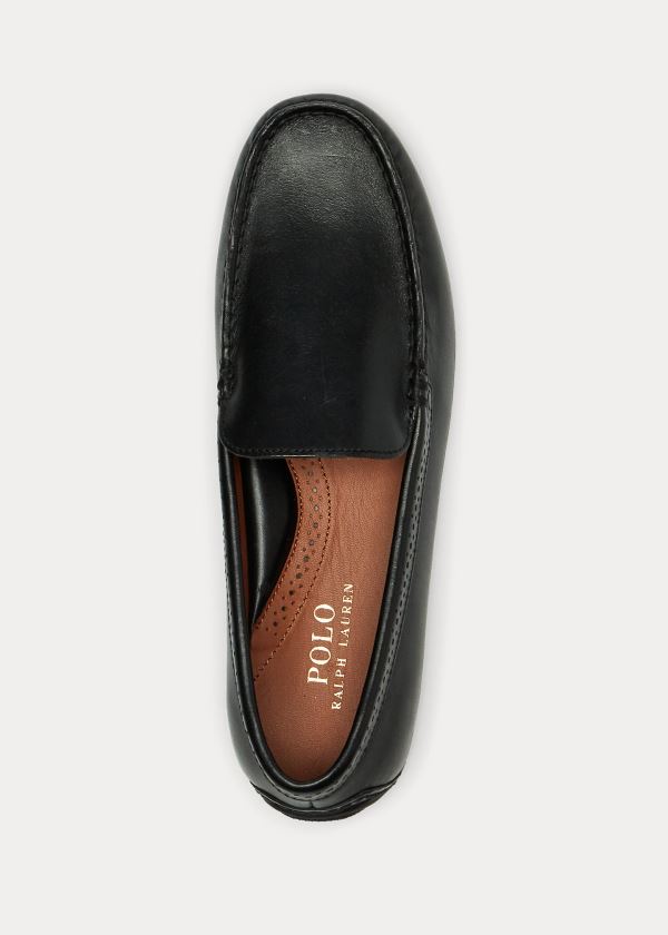 Ralph Lauren Redden Læder Venetian Driver Černé | rIndstmZ