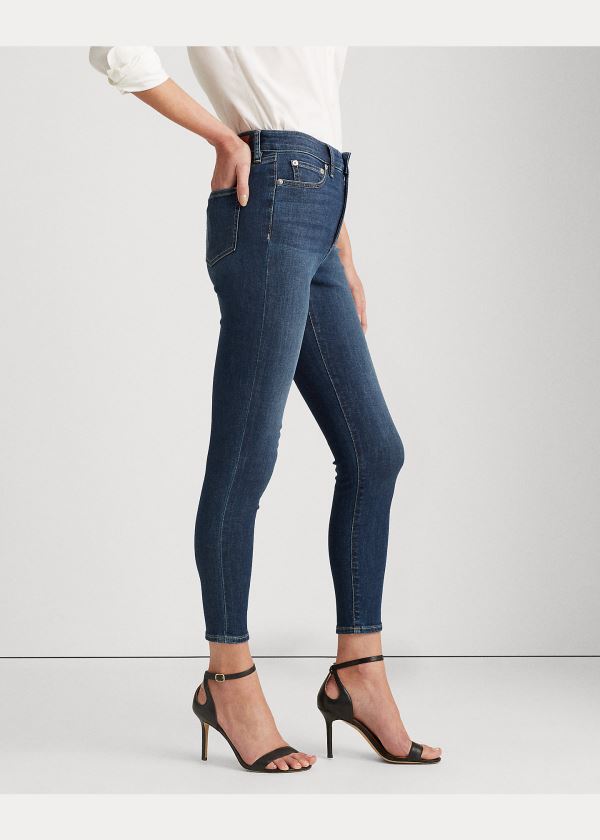 Ralph Lauren Regal Skinny Ankle Jean Indigo Blankyt Světle Modré | rweQJw3g