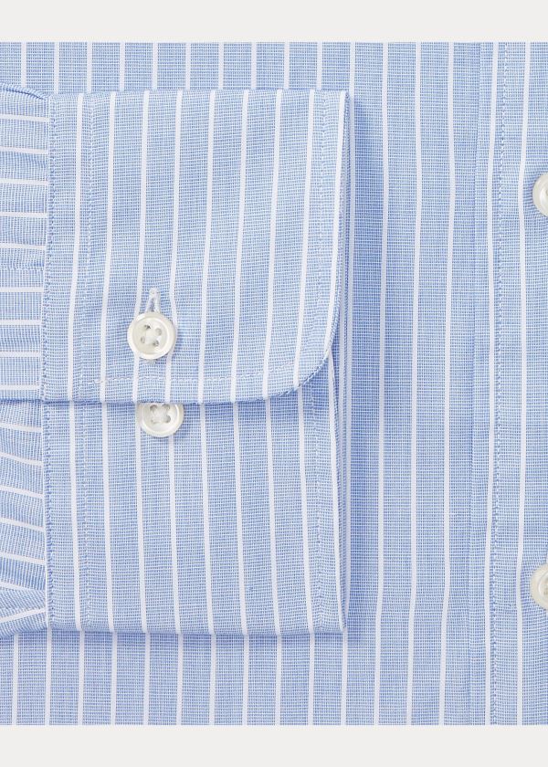Ralph Lauren Regent Striped Bavlněné Shirt Blankyt Bílé | 2kZ4407J