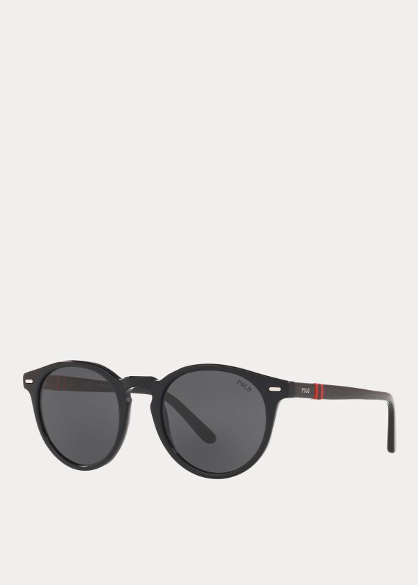 Ralph Lauren RegiMen'stal-Stripe Sunglasses Černé | floXsALo