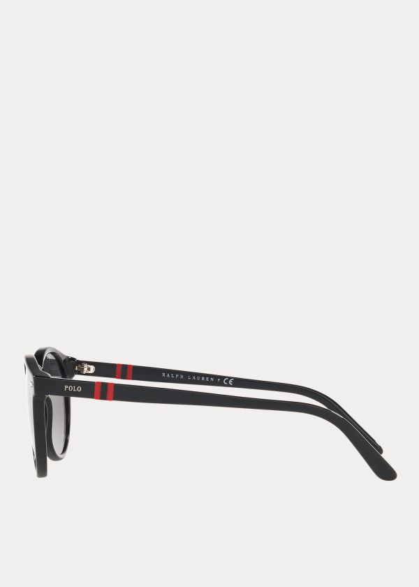 Ralph Lauren RegiMen'stal-Stripe Sunglasses Černé | floXsALo