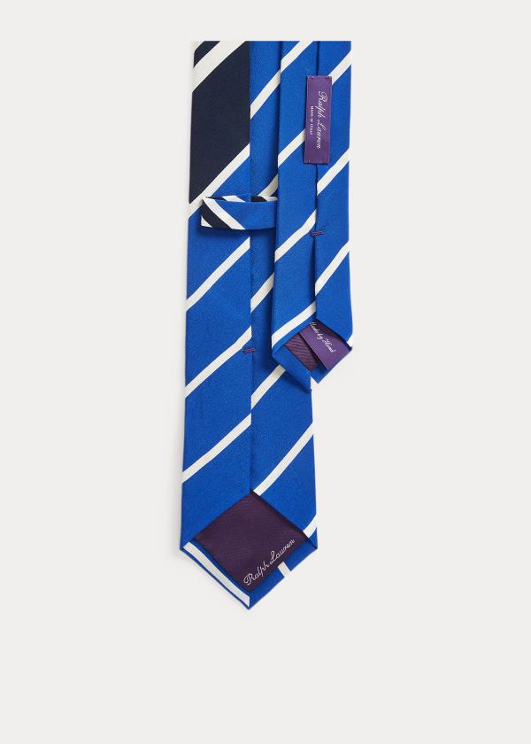 Ralph Lauren Regimental Art Deco Silk Tie Královská Modrá Blankyt | RqDpUrFf
