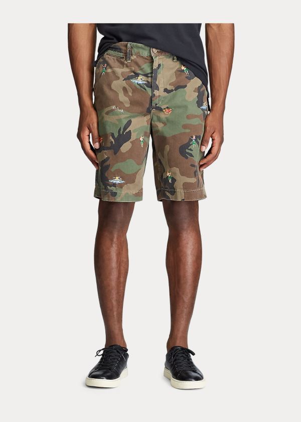 Ralph Lauren Relaxed Embroidered Camo Krátké Maskáčové | fI5IQiFm