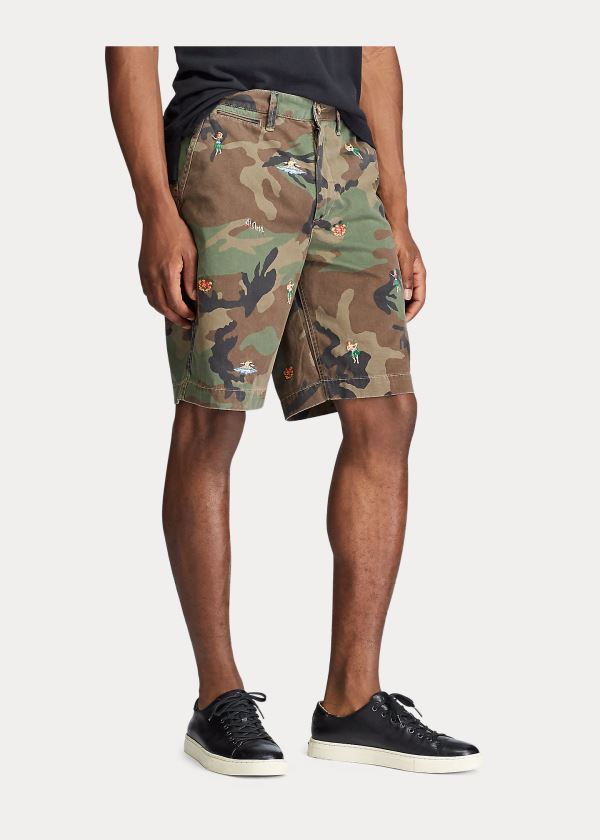 Ralph Lauren Relaxed Embroidered Camo Krátké Maskáčové | fI5IQiFm