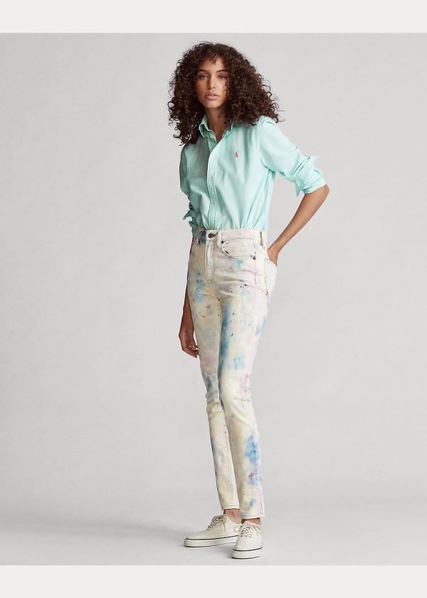 Ralph Lauren Relaxed Fit Bavlněné Shirt Tyrkysové | T3qrfibk