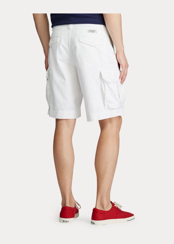 Ralph Lauren Relaxed Fit Cargo Krátké Bílé | pVKphqIS