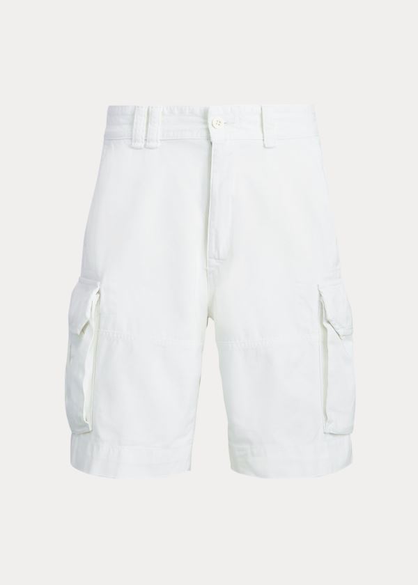 Ralph Lauren Relaxed Fit Cargo Krátké Bílé | pVKphqIS