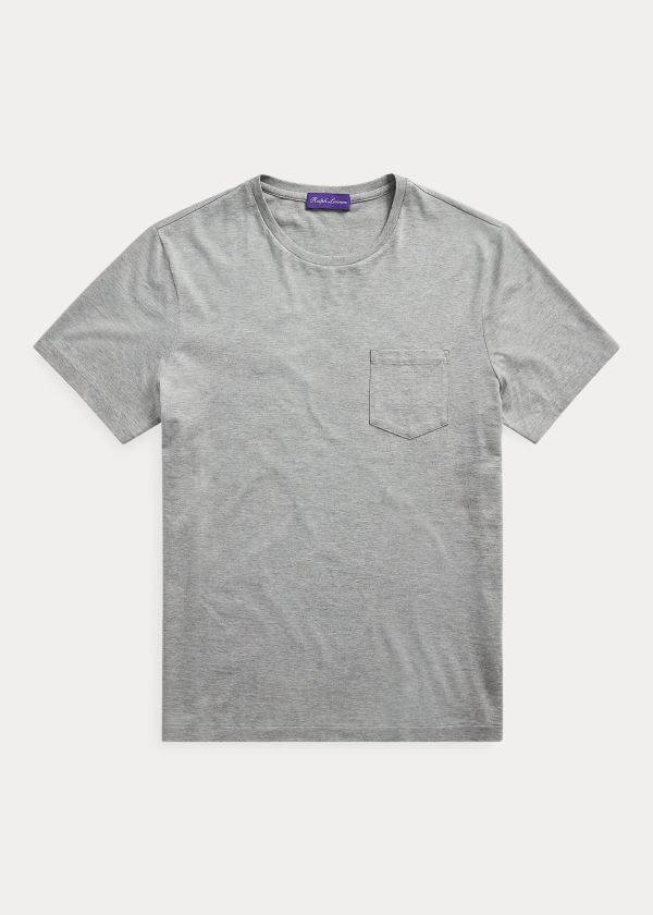 Ralph Lauren Relaxed Fit Pocket T-Shirt Světle Šedé | 4Xaa4Od2