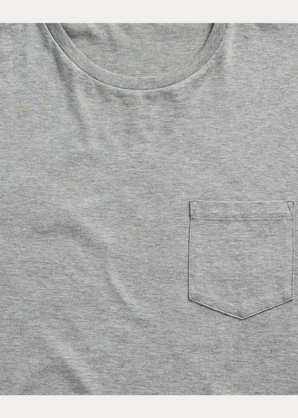 Ralph Lauren Relaxed Fit Pocket T-Shirt Světle Šedé | 4Xaa4Od2