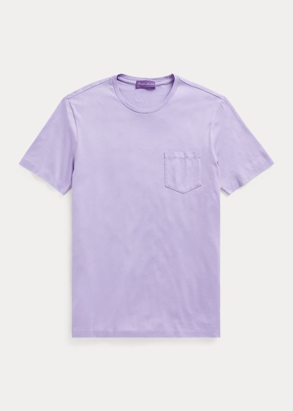 Ralph Lauren Relaxed Fit Pocket T-Shirt Fialové | SKZqlRYY