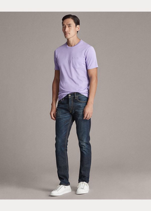 Ralph Lauren Relaxed Fit Pocket T-Shirt Fialové | SKZqlRYY