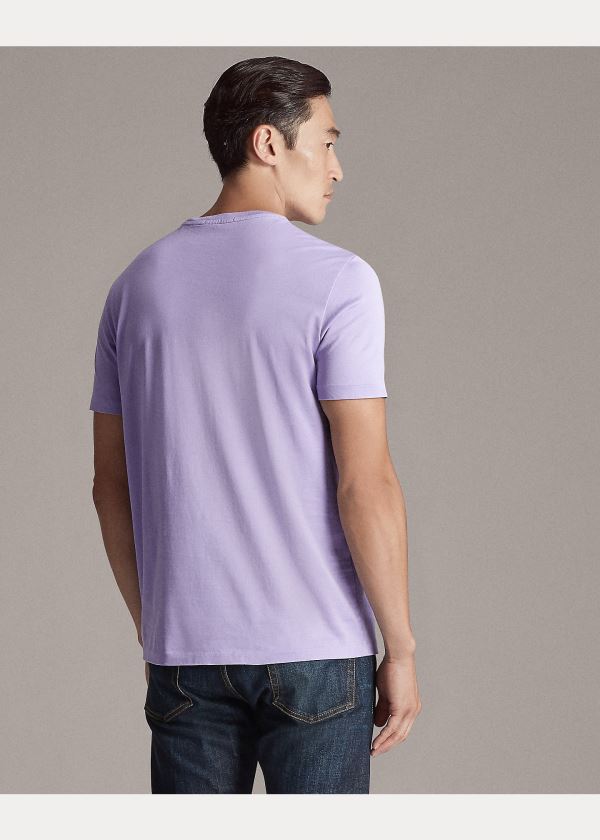 Ralph Lauren Relaxed Fit Pocket T-Shirt Fialové | SKZqlRYY