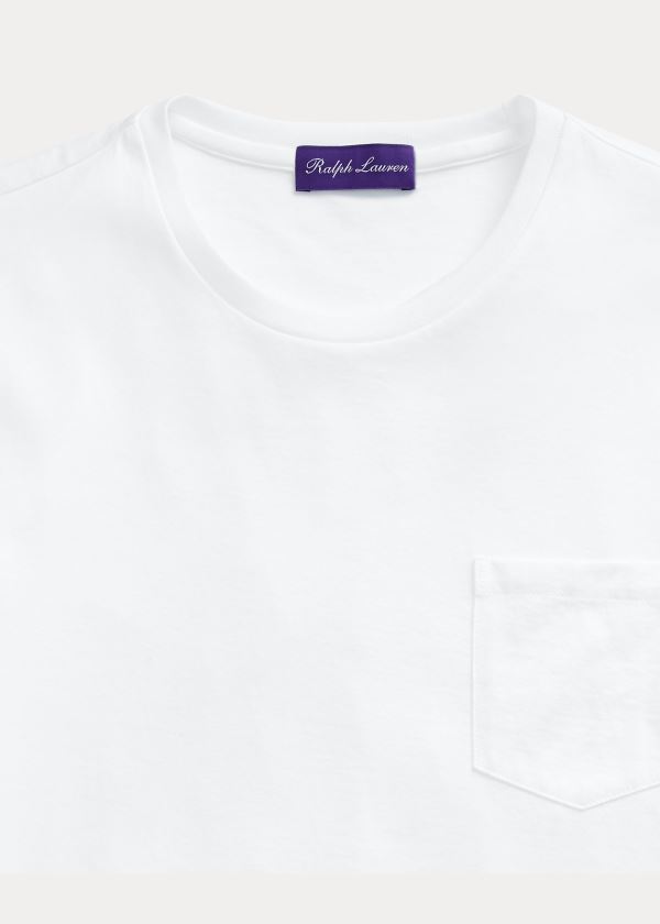 Ralph Lauren Relaxed Fit Pocket T-Shirt Bílé | ZWqOlxwk