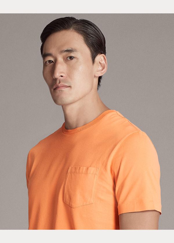 Ralph Lauren Relaxed Fit Pocket T-Shirt Oranžové | ko94jESi