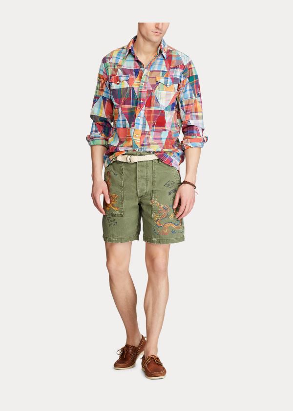Ralph Lauren Relaxed Fit Souvenir Krátké Olivy Zelené | Dy6tm8TK