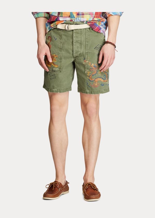 Ralph Lauren Relaxed Fit Souvenir Krátké Olivy Zelené | Dy6tm8TK