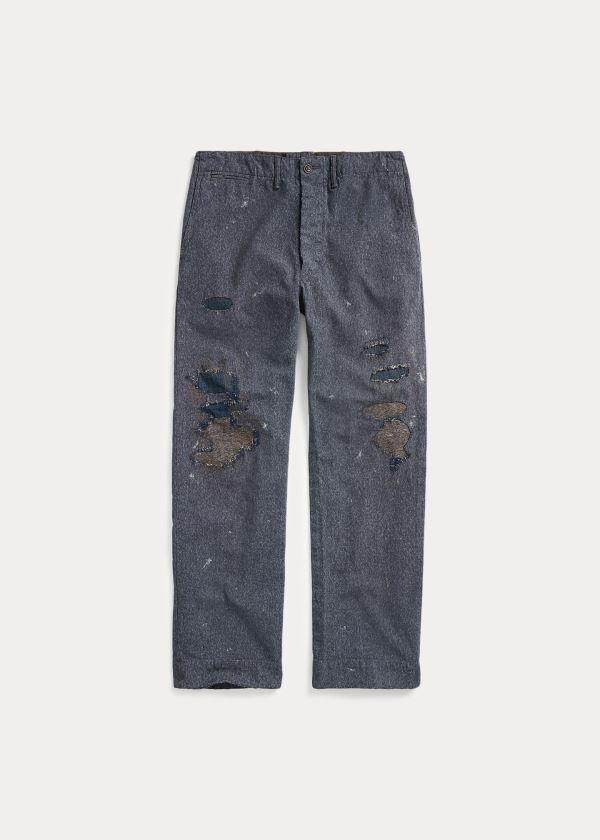Ralph Lauren Repaired Jaspé Field Chino Tmavě Blankyt | hDeODrdS