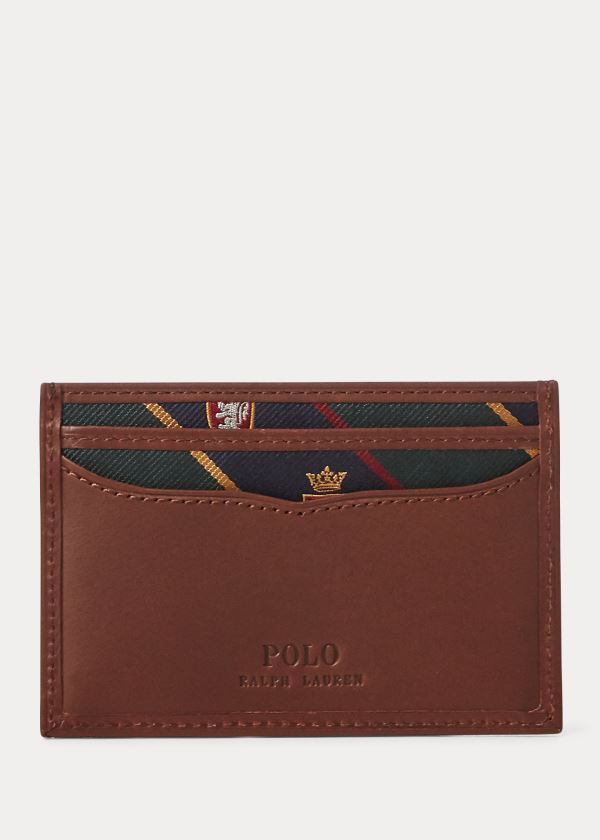 Ralph Lauren Repp Tie Card Case Hnědé | VV2JU29O