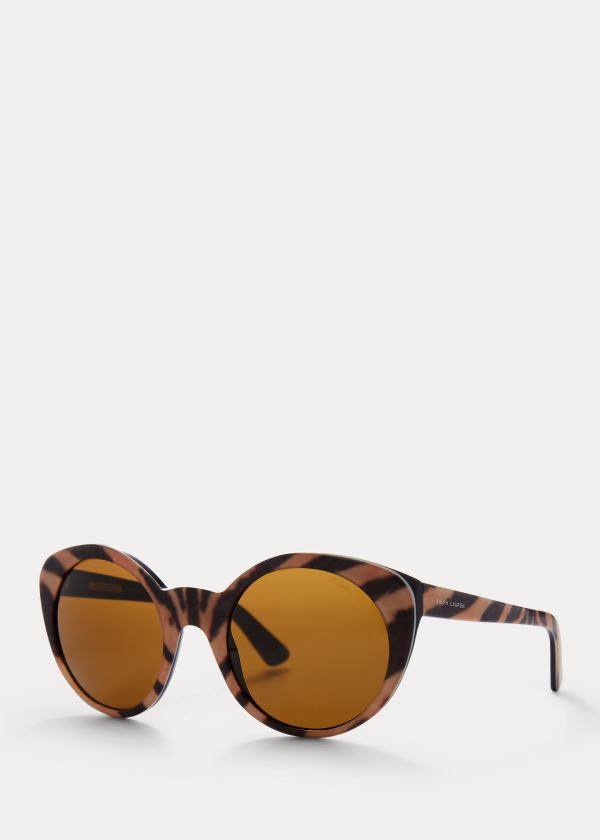 Ralph Lauren Retro Cat-Eye Sunglasses Hnědé Leopard | EKqOK6ae