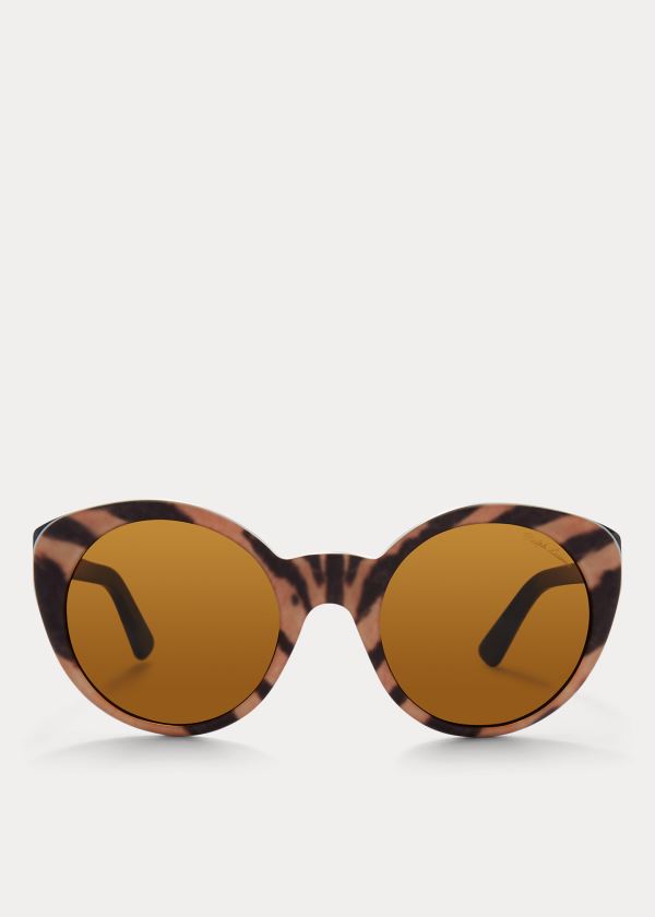Ralph Lauren Retro Cat-Eye Sunglasses Hnědé Leopard | EKqOK6ae