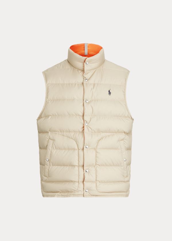 Ralph Lauren Reversible Down Vest Hnědožlutý Oranžové | 5eHA5nhS
