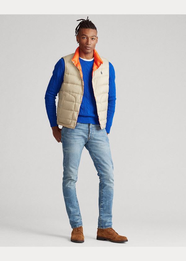 Ralph Lauren Reversible Down Vest Hnědožlutý Oranžové | 5eHA5nhS