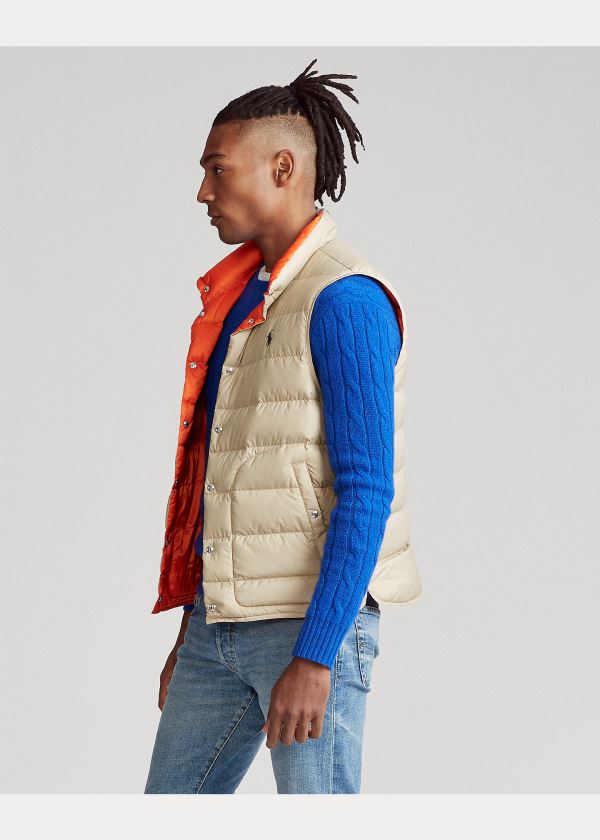 Ralph Lauren Reversible Down Vest Hnědožlutý Oranžové | 5eHA5nhS