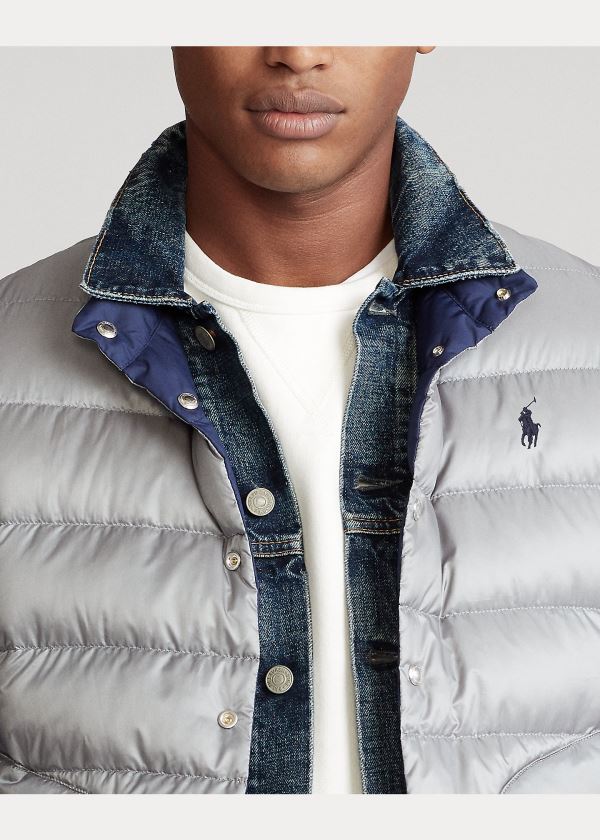 Ralph Lauren Reversible Down Vest Tmavě Blankyt Stříbrné | TLSazQyd