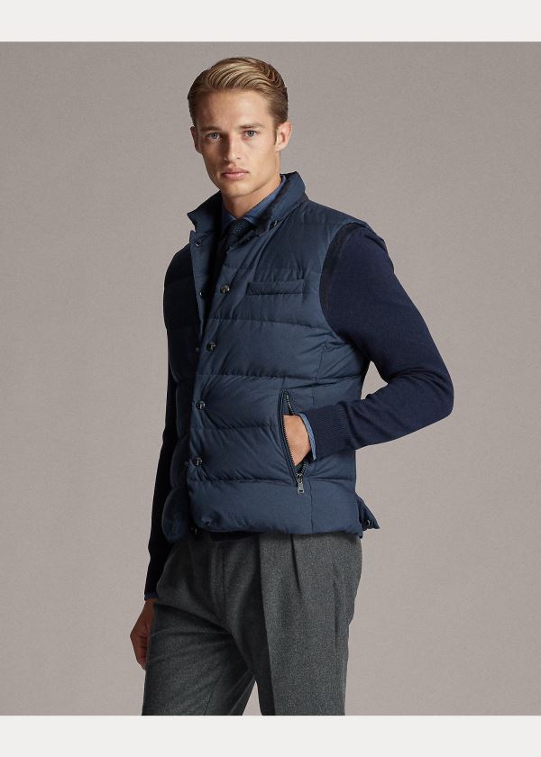 Ralph Lauren Reversible Hybridní Vest Tmavě Blankyt Blankyt | q9Z9VOe7