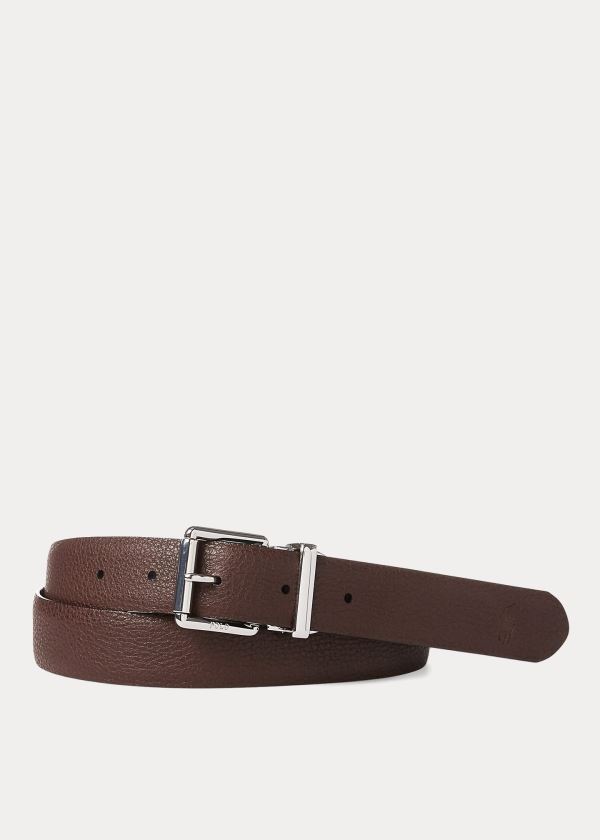 Ralph Lauren Reversible Læder Belt Černé Hnědé | tXE315cs