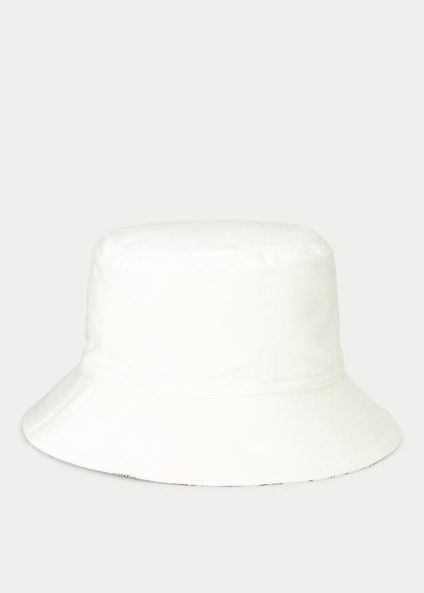 Ralph Lauren Reversible Rain Hat Bílé Krém | LcX5SSzf