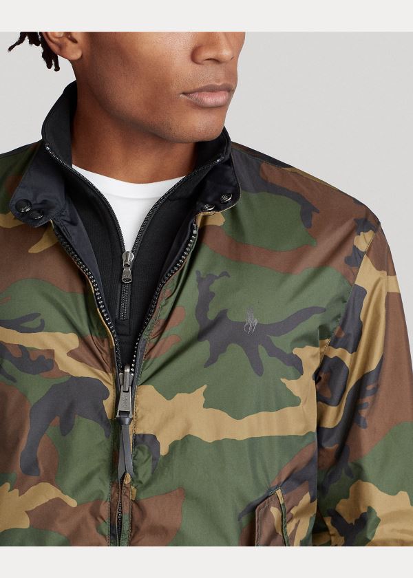 Ralph Lauren Reversible Windbreaker Maskáčové Černé | esALh6LK