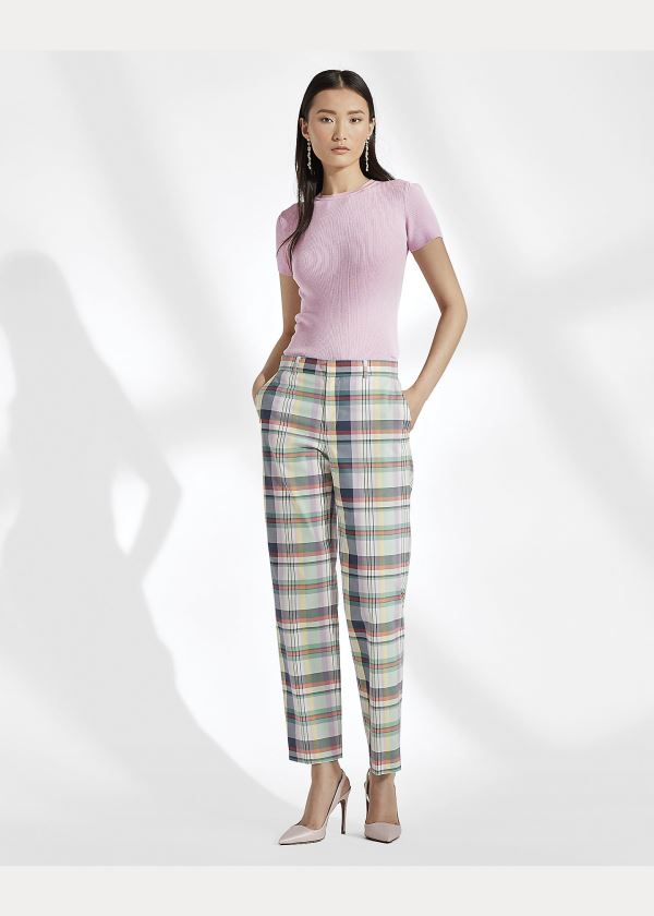 Ralph Lauren Rib-Knit Silk Tee Fialové | H22kwolN
