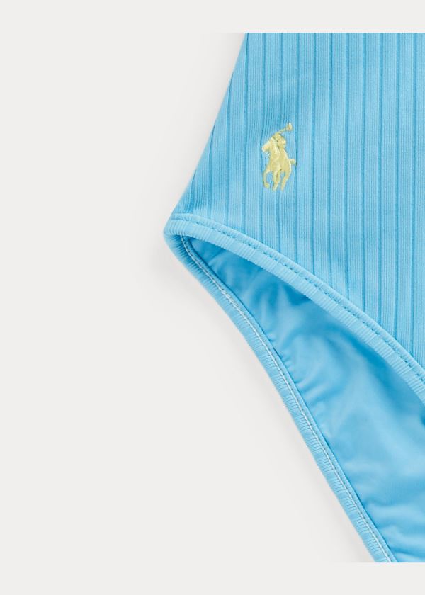 Ralph Lauren Ribbed One-Piece Swimsuit Blankyt | QvsW0RmQ