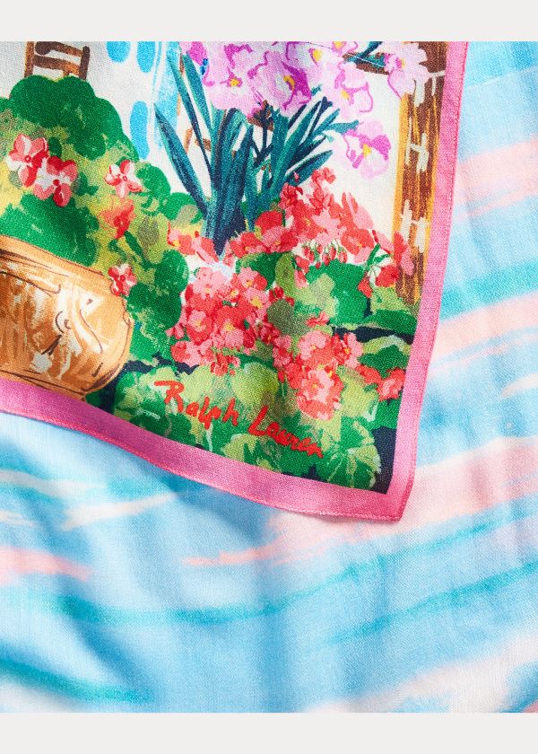 Ralph Lauren Riviera Cashmere-Silk Scarf Viacfarebný | jLtdR7xU