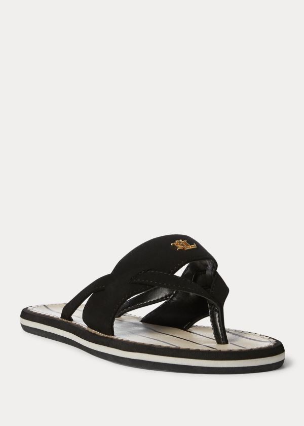 Ralph Lauren Rosalind Sandal Černé | 0ONvM77w