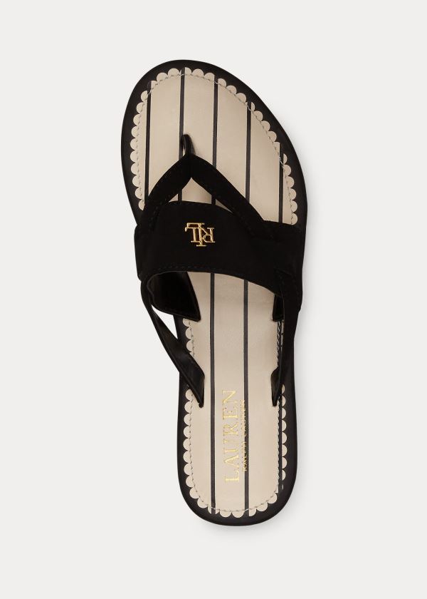 Ralph Lauren Rosalind Sandal Černé | 0ONvM77w