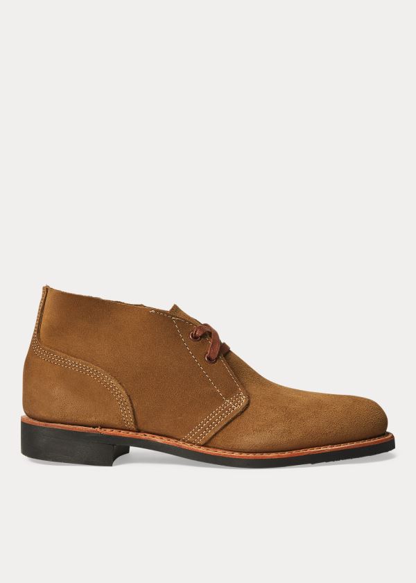 Ralph Lauren Roughout Semišové Boot Hnědé | LSosk0xq